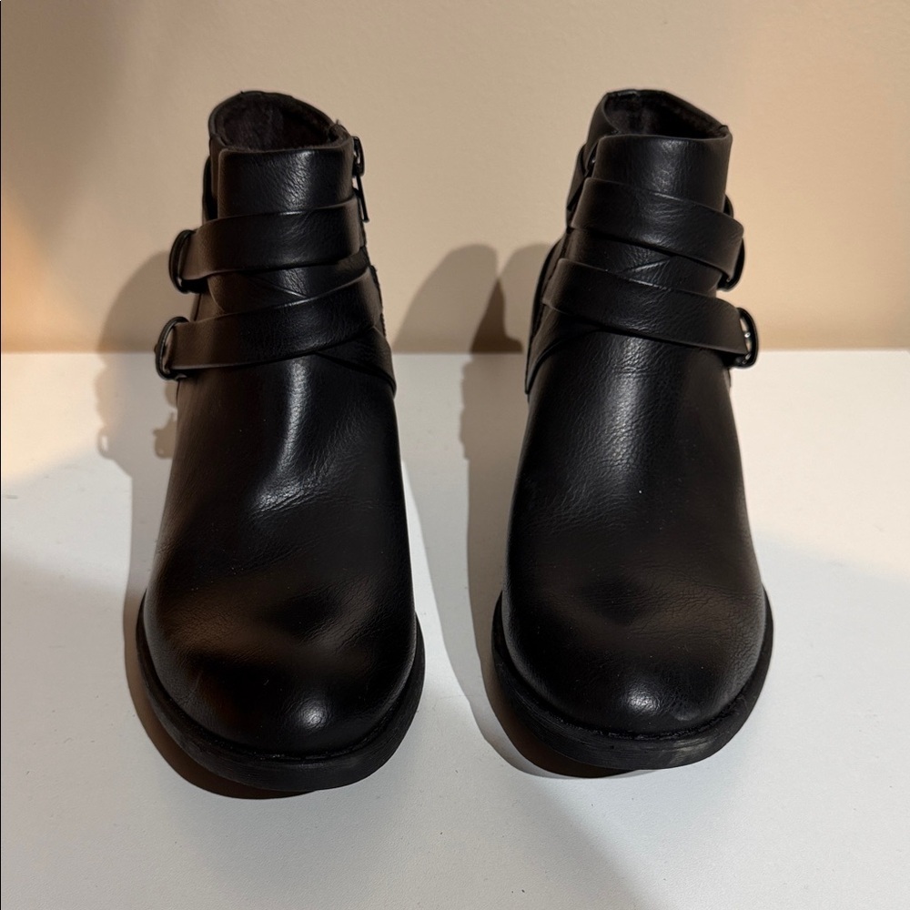boc Black Ankle Booties with Straps